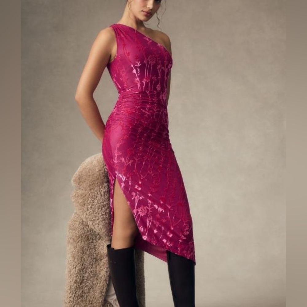 anthropologie hutch one shoulder dress